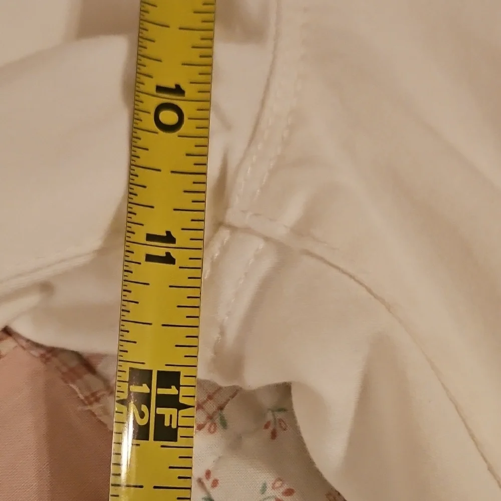 Martha Stewart Denim Ankle Jeans W/ Zipper Cuff White Pull-on Stretch - Picture 9 of 10